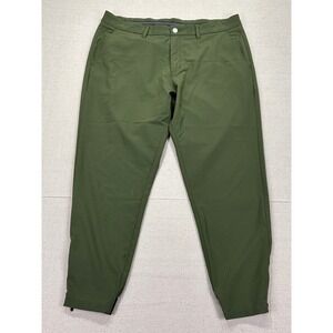 Primo Golf Joggers Mens 36 Short Olive Green Tapered Ankle Zip Performance Pants